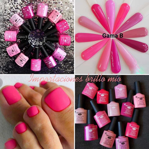 Imagen 1 de 9 de Gel Uv/led Miss Cherry Gama B 10ml Gel Semipermanente C/12pz