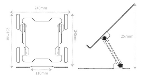 Soporte Plegable Para Portátil Moon Silver