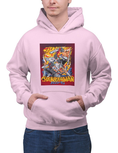 Poleron Unisex Chainsaw Man Manga Benji Anime Ilustrado Estampado Algodon