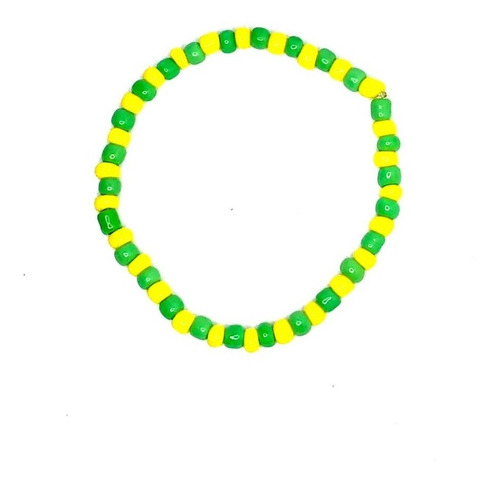 Pulsera Yoruba, Verde Con Amarillo