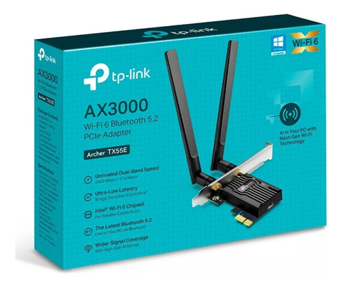 Archer Tx55e Adaptador Pciexpre Wi-fi 6 Bluetooth 5.2 Ax3000