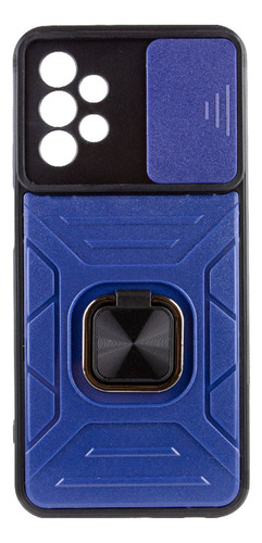 Funda Case De Samsung A32 4g Robot Azul Con Aro Y Protector