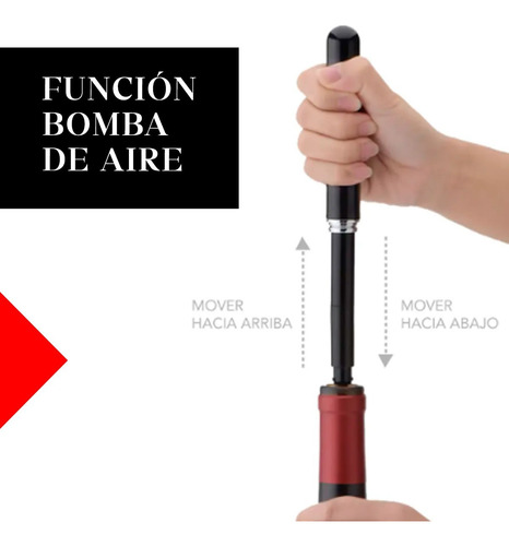 Sacacorcho Manual Vino Botella Aguja Bombeo A Presion Aire Negro