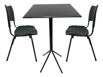 Comprar Presilha Jogo Mesa Bistro Cu002F2 Cadeiras Plásticas Pretas Bar 
