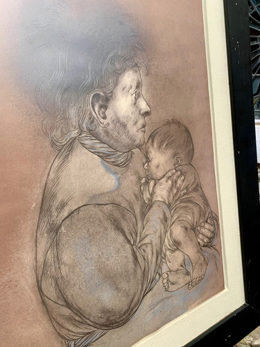 Cuadro Litografía Maternidad Rafael Coronel (Usado)