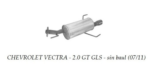 Silenciador Caño De Escape Chevrolet Vectra 2.0 Gt Gls 