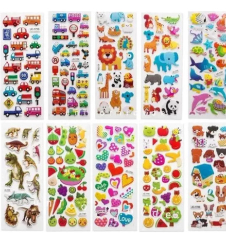900 Stickers Pegatinas 3d Mayoreo (Usado)