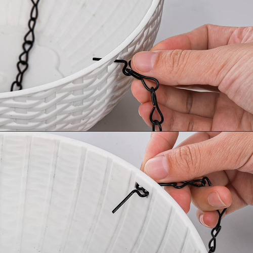 Maceta Colgante De Riego Automático De 20 Cm, Color Blanco