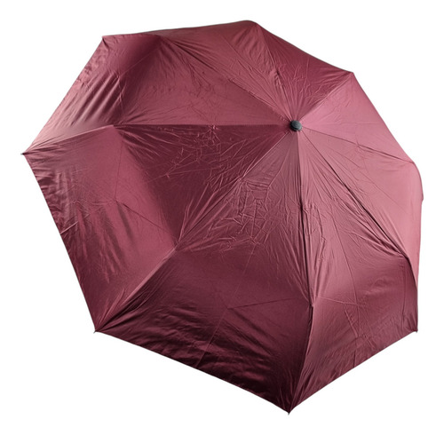 Guarda Chuva Proteção Uv Blackout Dobrável Unissex Reforçado Cor Vinho