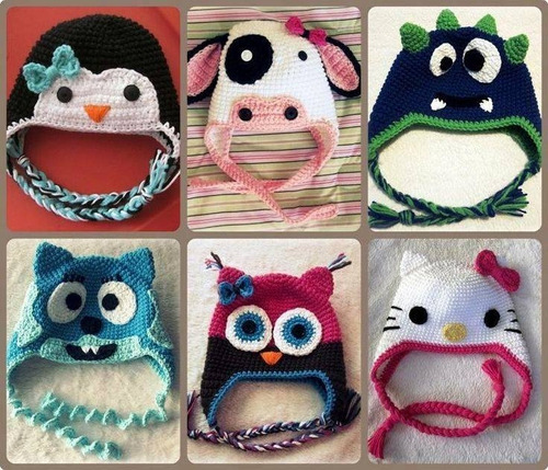 Gorros Tejidos Animados, Temáticos P/t Fiestas