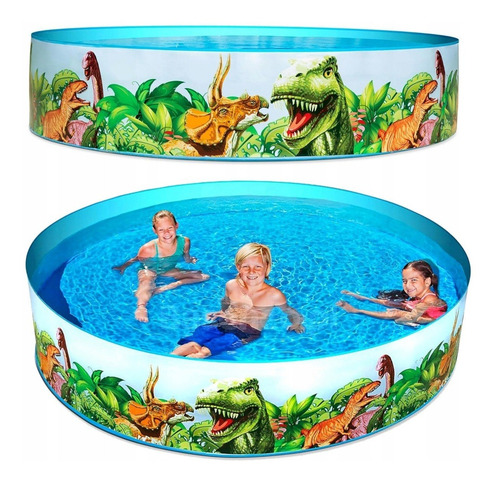 Imagen 3 de 5 de Bestway Pileta Monsters Rígida 182x38cm 55022 Autoarmable