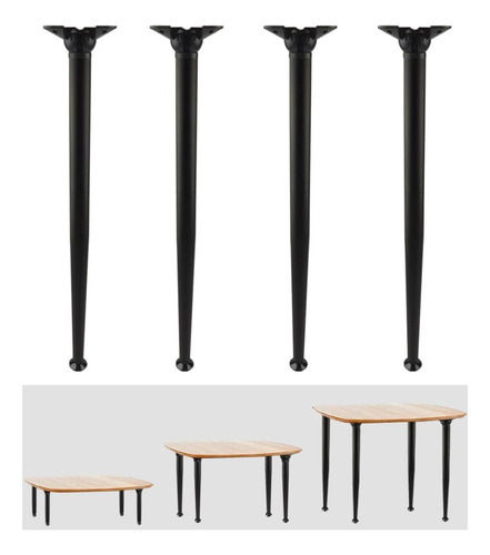Koutemie Patas De Mesa Plegables De 28 Pulgadas De Alto, De Negro.