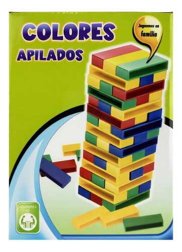 Juego De Mesa Jenga Yenga Piezas Plasticas X45 Colores Niños