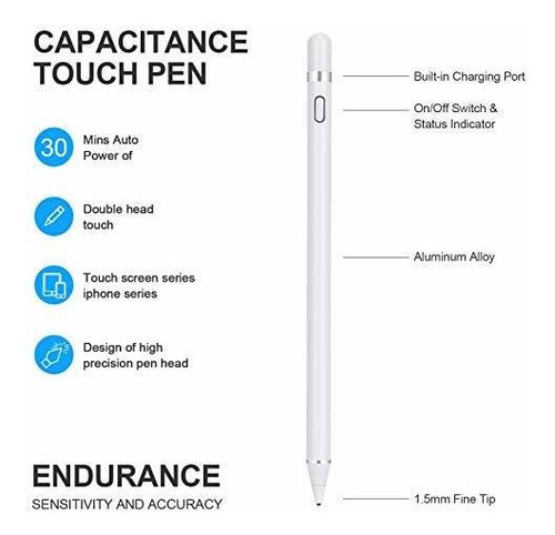 Lapiz Capacitivo Digital Para Pantalla Tactile Activo