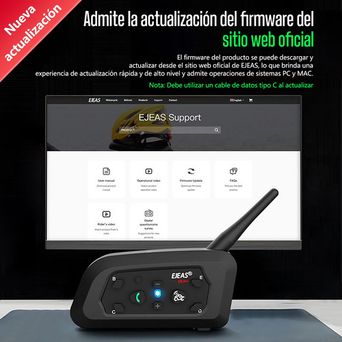 Intercomunicador V6pro+ Para Casco De Motocicleta