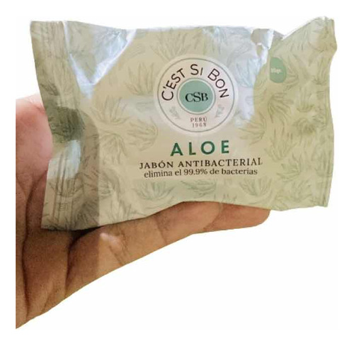 Jabón Aloe Vera 99% Antibacterial Cest Si Bon 80g Caja 48uds