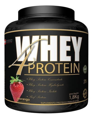 Suplemento em pó Pro Corps  Whey 4 Protein proteínas Whey 4 Protein sabor  morango em pote de 1.8kg