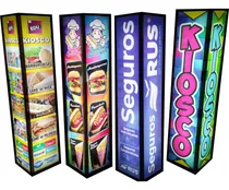 Comprar Carteles Luminosos Triangulares Personalizados De 1mt De Alt