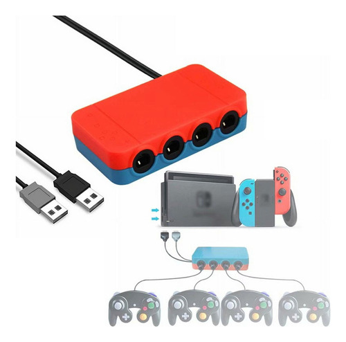 Adaptador De Controles Para Switch, Wii U, Pc Gamecube