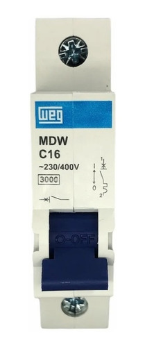 Mini-interruptor Termomagnetico 1polo - 16a Mdw-c16