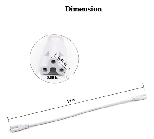 Tubo De Luz Con Punta T5 T5 De 1 Pie Y 12 Pulgadas: Cables Y