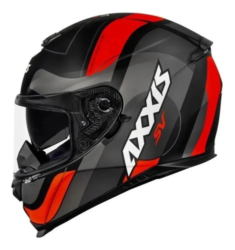 Capacete Axxis Eagle Sv Smart Matt Black Grey Red