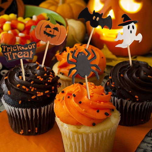 Fepito 120 Piezas Decoración De Halloween Topper Halloween P