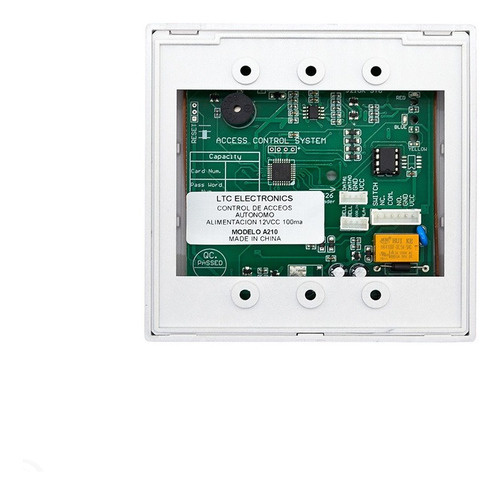 Imagen 5 de 10 de Kit Control Acceso Rfid Pin Y/o Tarjetas A210