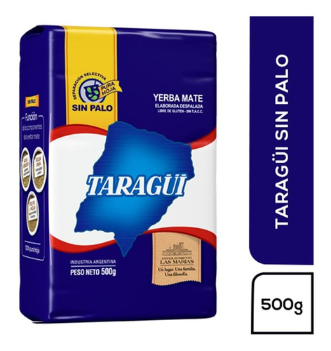 Yerba Mate Taragui Azul 500g Sin Palo