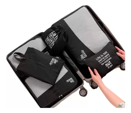 Organizador De Viaje Valija Estuche Ropa Neceser Set Kit X6 