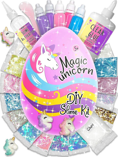 Surprise Unicorn Slime Kit Para Niñas  Kits De Fabrica...