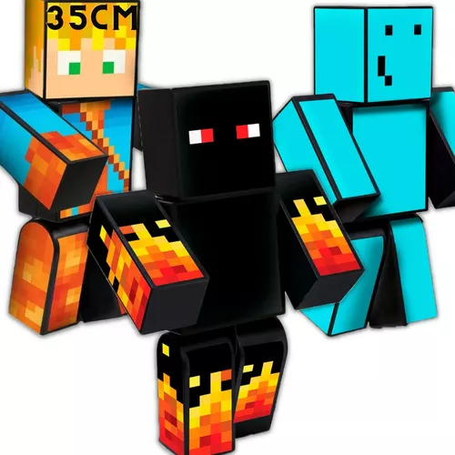 Kit 3 Bonecos Minecraft Problems Athos E Lopers 25 Cm