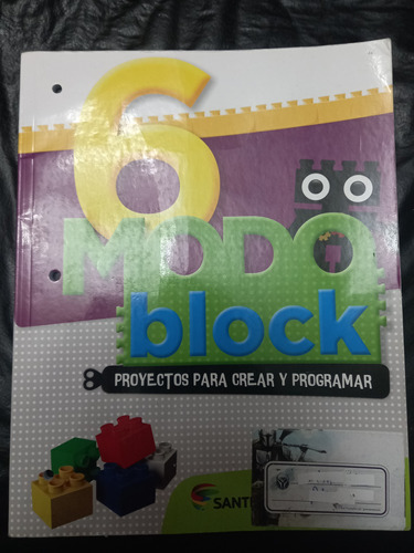 Libro 6 Modo Block De Santillana. En Muy Buen Estado! 