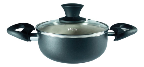 Panela Caçarola Revestimento Cerâmica Com Tampa 24 Cm Mônaco
