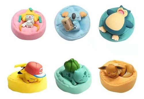 Set De Figuras Pokémon En Puff Dormidos