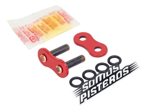 Candado Cadena 525 O Ring Remachado Rojo Rk R6r Gsxr 600rr