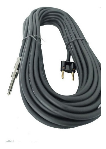 Cable Pro Audio Plug Mono A Ficha Banana Parlante 7,6 Mts