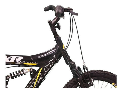 Mountain bike infantil TK3 Track XR 20 15" 6v freios v-brakes câmbios Track Index cor preto/amarelo