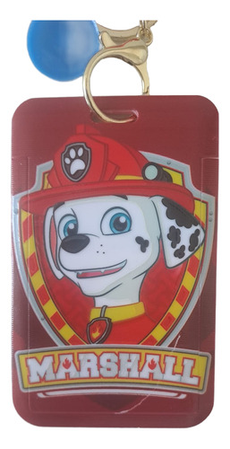 Llavero Paw Patrol Marshall Con Porta Tarjeta Sube