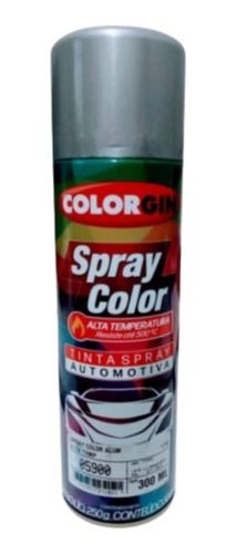 Tinta Spray Alta Temperatura 500° Colorgin Alumínio  300ml