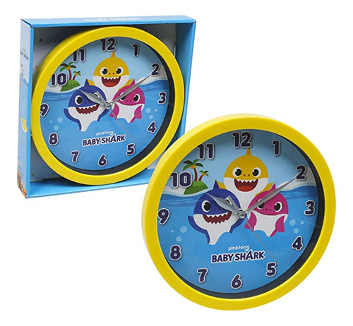 Accutime Watch Corp Baby Shark Frame Reloj De Pared Bonito .
