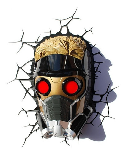 Luminária 3d Light Fx Star-lord Guardiões Da Galáxia