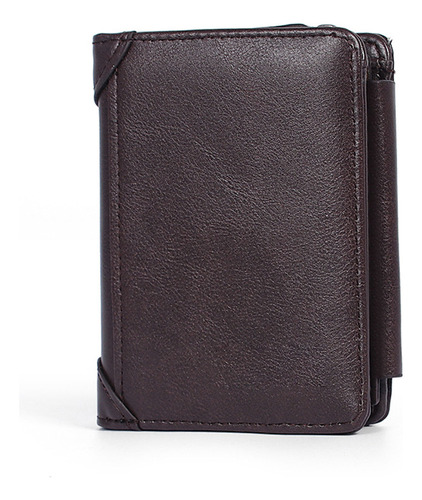 Cartera Tarjetero De Hombre Simple Business Leather Wallet