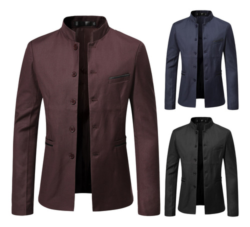 Traje De Abrigo Para Hombre, Negro Americano, Delgado, L, Nu
