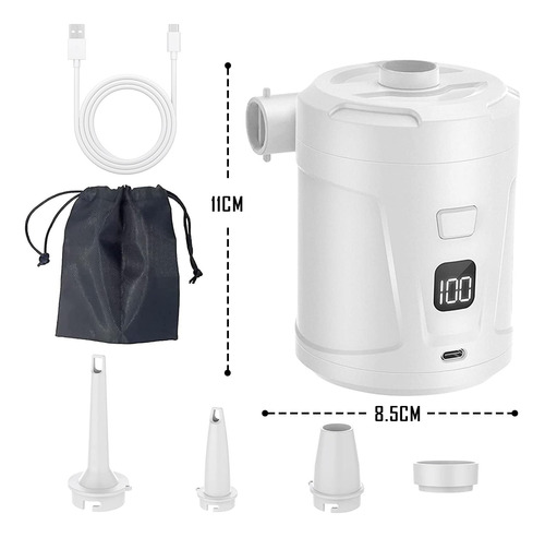 Ruiyue Bomba De Aire Recargable, 5200 Mah Bomba Para Inflar