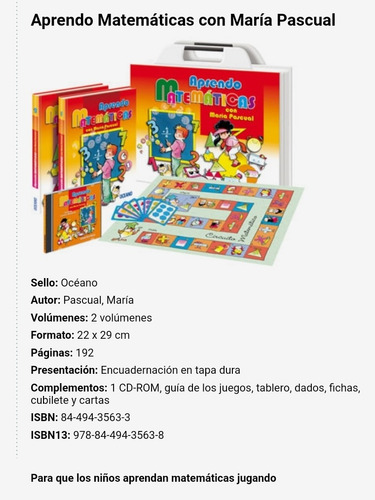 Aprendo Matemáticas Con María Pascual (Usado)