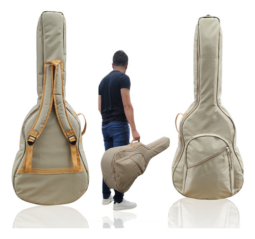 Capa Bag Mochila Super Luxo P/ Violão Folk Acolchoada Alça