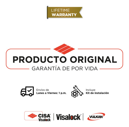 Cerradura Cisa Embutir Palermo 20mm + Manilla Visalock 2552