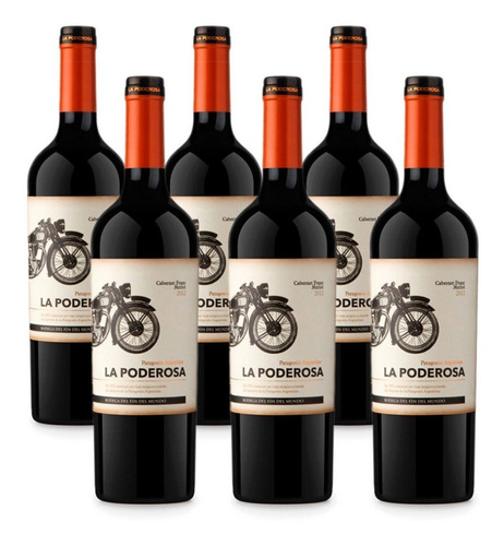 Vino La Poderosa Malbec 750ml. Caja 6 Botellas