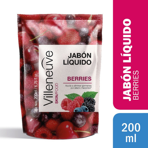 Repuesto Jabon Liquido Villeneuve Berries X 200 Ml